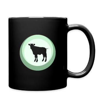 Vache, Taureau, Agriculture - Mug uni - noir - Droite