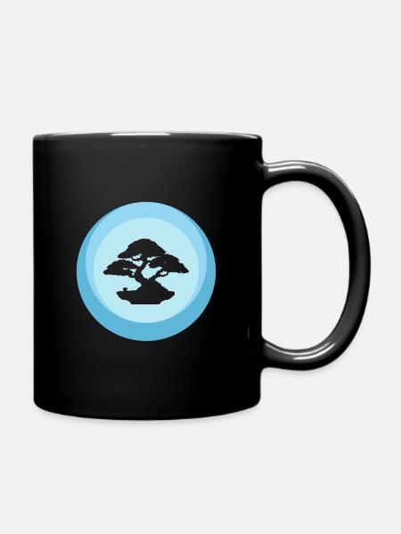 Bäume Bäume Bonsai - Tasse einfarbig - Schwarz