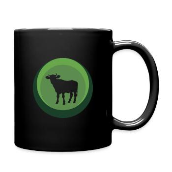 Taureau d’éleveur de vaches - Mug uni - noir - Droite