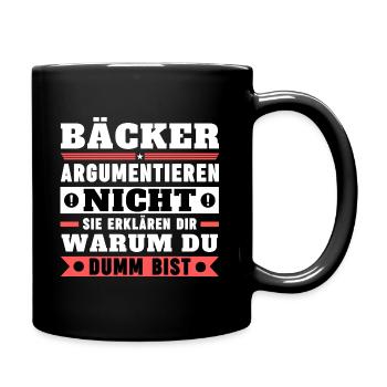 Bakers don't argue - Full Colour Mug - black - Right