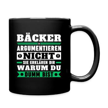 Bakers don't argue - Full Colour Mug - black - Right