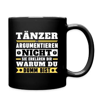 Les danseurs ne se disputent pas - Mug uni - noir - Droite