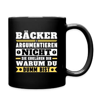 Bakers don't argue - Full Colour Mug - black - Right
