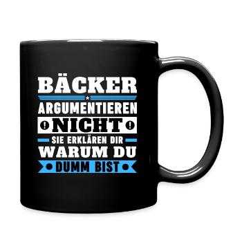 Bakers don't argue - Full Colour Mug - black - Right