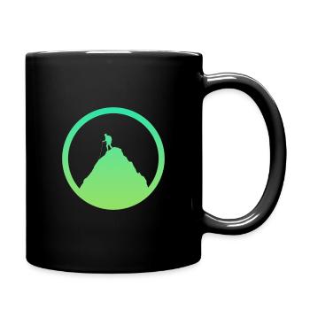 Kletterwand Berg Alpen - Tasse einfarbig - Schwarz - Rechts