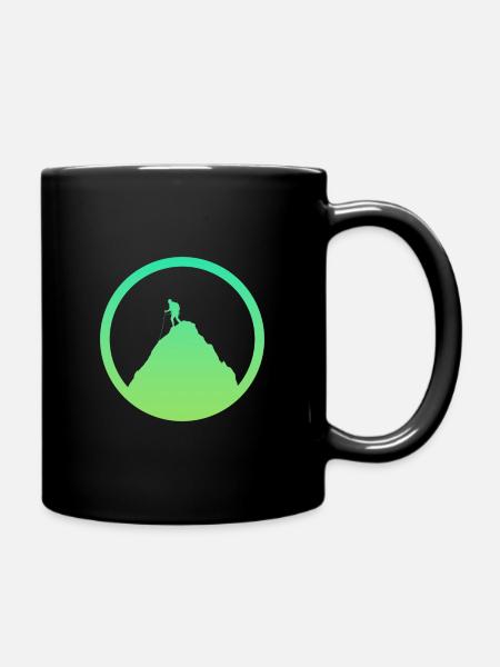 Kletterwand Berg Alpen - Tasse einfarbig - Schwarz