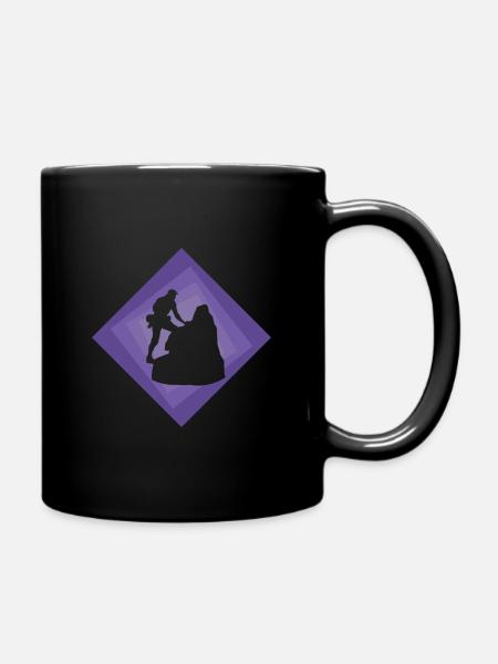 Climbing Rock Climbing Climbing Wall - Full Colour Mug - black