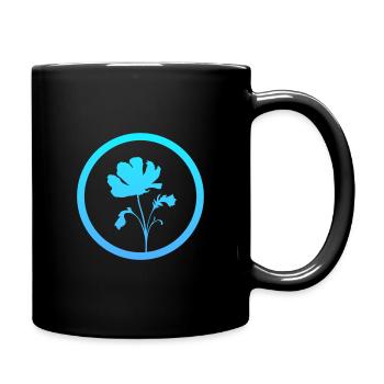 Botanical Flora Flower - Full Colour Mug - black - Right
