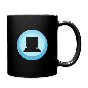 Computer Nerd Computerarbeit - Tasse einfarbig - Schwarz - Rechts