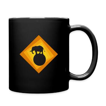 Zirkus Clown Zirkuszelt - Tasse einfarbig - Schwarz - Rechts