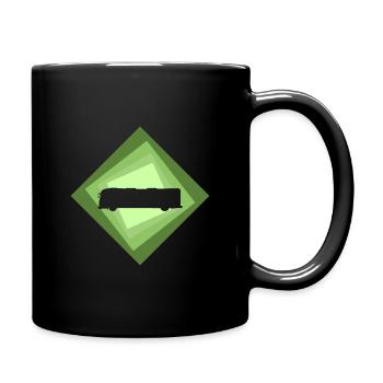 Busfahrer Schulbus Busfahren - Tasse einfarbig - Schwarz - Rechts