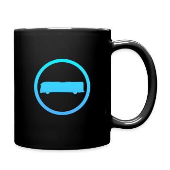 Bus Transport Busfahrer - Tasse einfarbig - Schwarz - Rechts