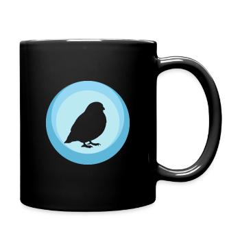 Vogel Vogel Vogel Abbildung - Tasse einfarbig - Schwarz - Rechts