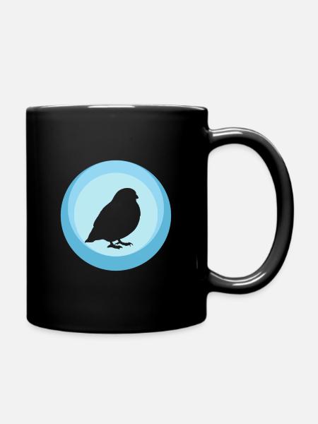 Vogel Vogel Vogel Abbildung - Tasse einfarbig - Schwarz