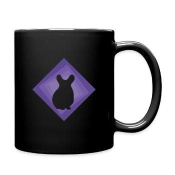 Chinchilla Hamster Mäuschen - Tasse einfarbig - Schwarz - Rechts