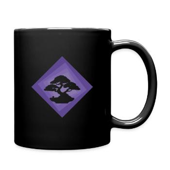 Baum Bonsai Bäume - Tasse einfarbig - Schwarz - Rechts