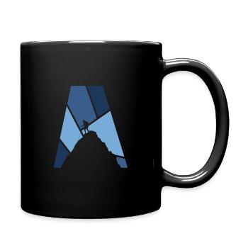 Klettern Kletterwand Gipfel - Tasse einfarbig - Schwarz - Rechts