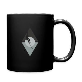 Seilklettern Felsklettern Alpinist - Tasse einfarbig - Schwarz - Rechts