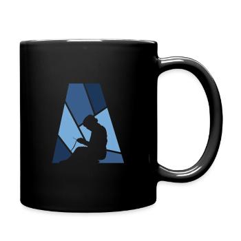 Häkeln Häkeln Wolle - Tasse einfarbig - Schwarz - Rechts