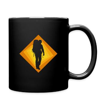 Backpacker Wandern Wandern - Tasse einfarbig - Schwarz - Rechts