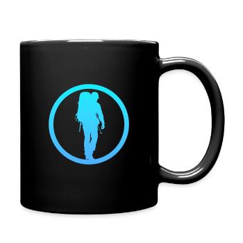 Backpacking Wanderung Backpacker - Tasse einfarbig - Schwarz - Rechts