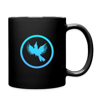 Bird Cockatiel Flying - Full Colour Mug - black - Right