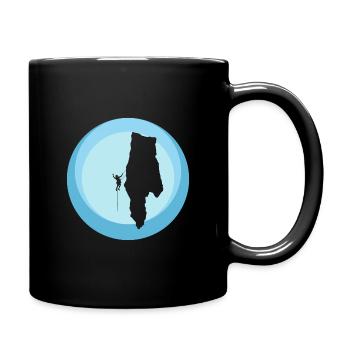 Klettern Bergsteigen Kletterer - Tasse einfarbig - Schwarz - Rechts