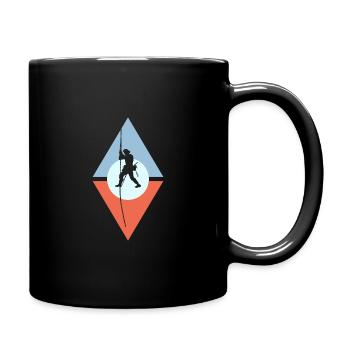 Seilklettern Felsklettern Kletterer - Tasse einfarbig - Schwarz - Rechts