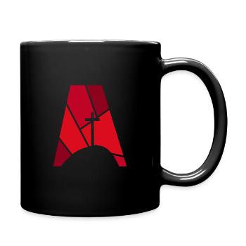 Verset biblique de la Bible Croix - Mug uni - noir - Droite