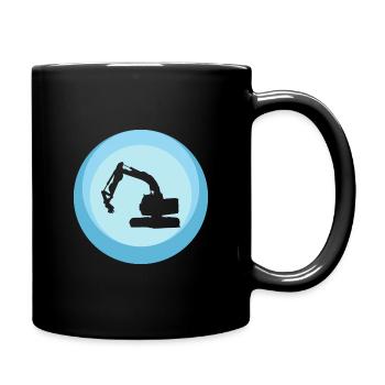 Construction Site Excavator Driver Excavator Driver - Full Colour Mug - black - Right