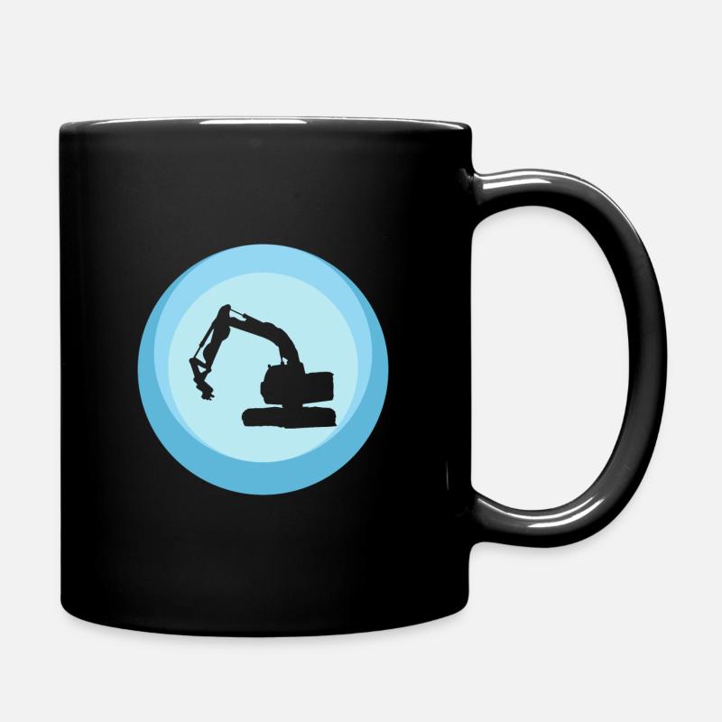 Baustelle Baggerfahrer Baggerfahrer - Tasse einfarbig - Schwarz
