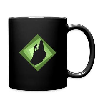Klettern Kletterer Gipfel - Tasse einfarbig - Schwarz - Rechts