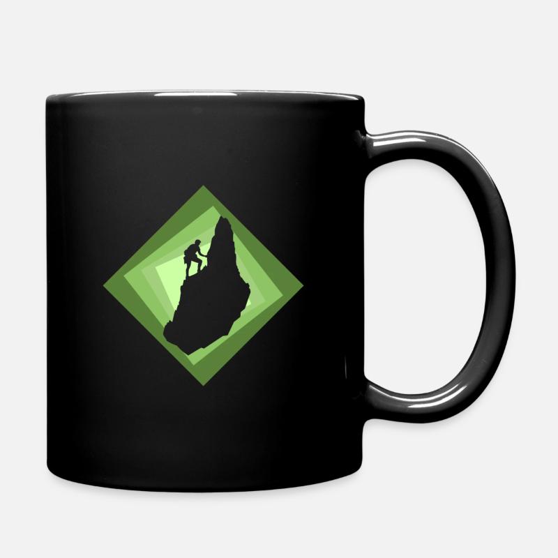 Klettern Kletterer Gipfel - Tasse einfarbig - Schwarz