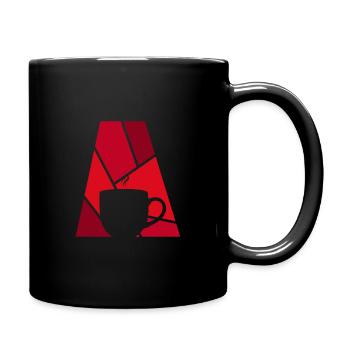 Kaffee Kaffee Becher - Tasse einfarbig - Schwarz - Rechts