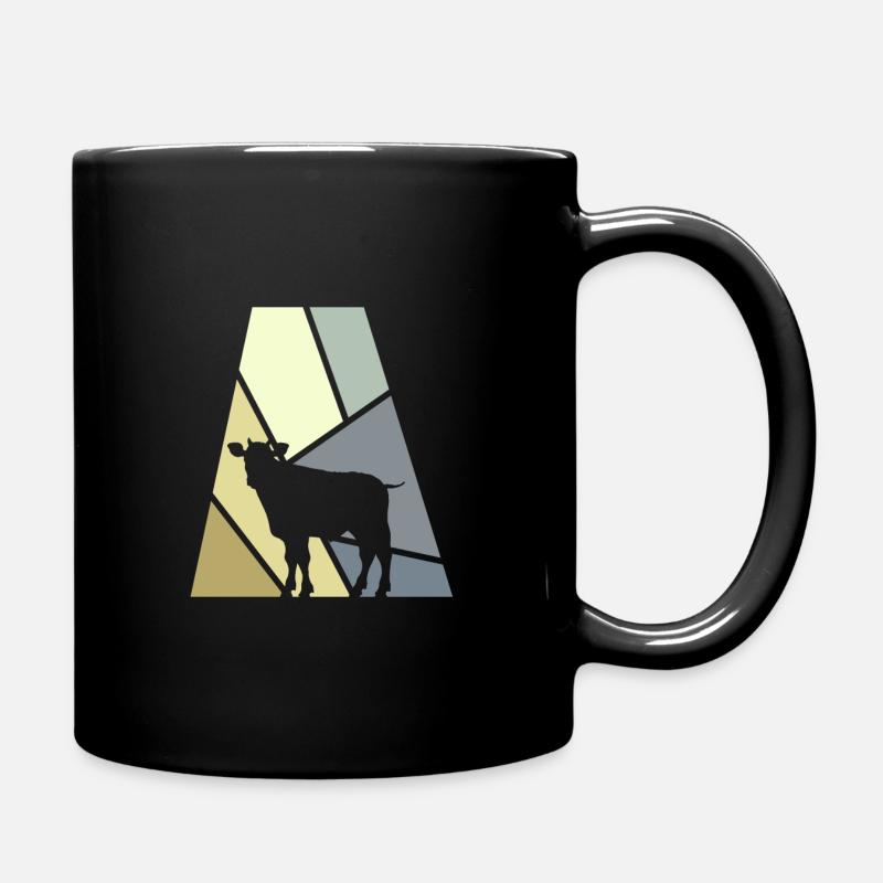 Kuh Kühe Bauer - Tasse einfarbig - Schwarz