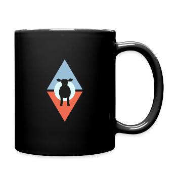 Taureau au lait de vache - Mug uni - noir - Droite