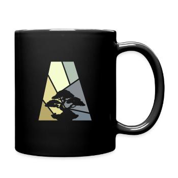 Bonsai Bäume Wachsen - Tasse einfarbig - Schwarz - Rechts