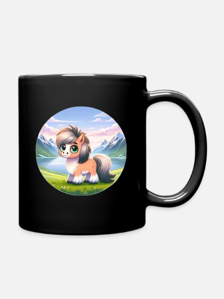 Fjordpferd - Tasse einfarbig - Schwarz