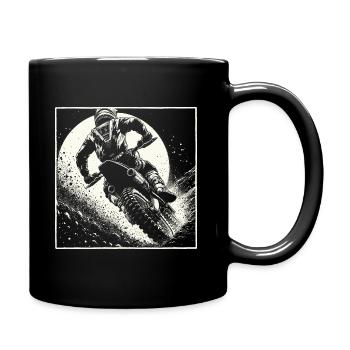 Manga Motocross Gift - Vintage Dirt Bike - Full Colour Mug - black - Right
