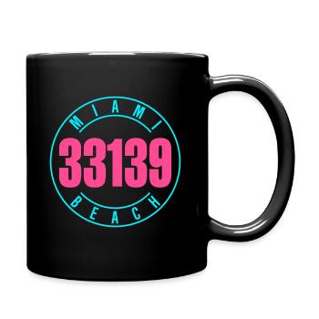 Miami Beach 33139 - Tasse einfarbig - Schwarz - Rechts