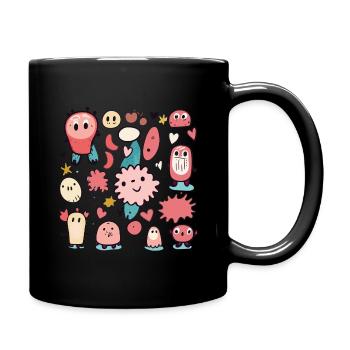 little monsters - Tasse einfarbig - Schwarz - Rechts