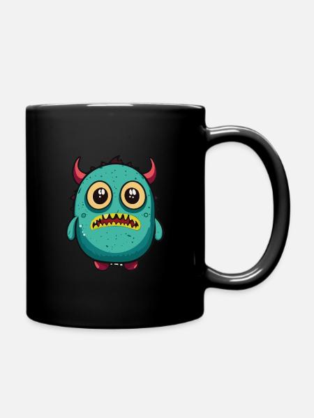 kleine Monster - Tasse einfarbig - Schwarz