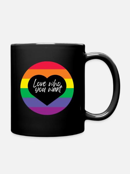 Aimez qui vous voulez - Arc-en-ciel - Mug uni - noir