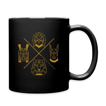 Devenez divin avec les dieux égyptiens - motif or - Mug uni - noir - Droite