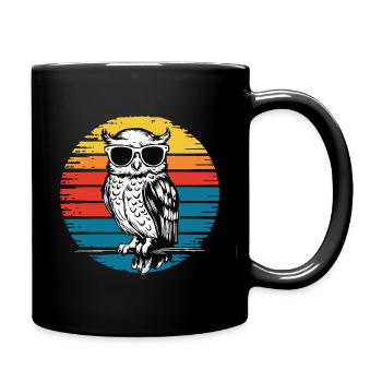 oiseau de nuit hibou hibou oiseau - Mug uni - noir - Droite