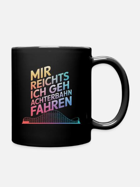 Achterbahn Freizeitpark Roller Coaster - Tasse einfarbig - Schwarz