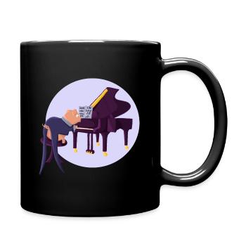 Piano à queue - Mug uni - noir - Droite