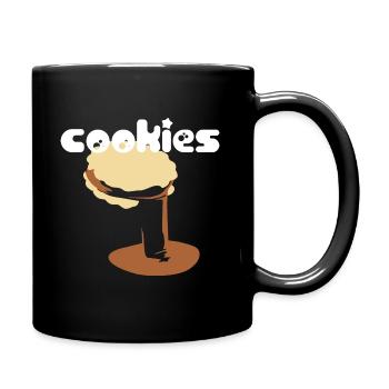 Cookies Kekse Schokolade Creme - Tasse einfarbig - Schwarz - Rechts