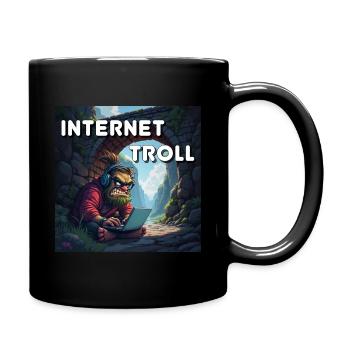 Internet Troll - Tasse einfarbig - Schwarz - Rechts