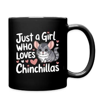Chinchilla Chinchillas Mouse - Full Colour Mug - black - Right